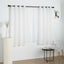2 Pack Handmade White Faux Linen Curtains 52"x64", Curtain Panels With Chrome Grommets