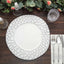 6-Pack Round Charger Plates 13" in White with Hammered Rim, Matte Finish Modern Dinner Charger Tableware