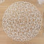 6-Pack Table Placemats Woven Fiber Design White Round - Disposable Mats for Dining and Events 15"