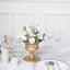 2-Pack Metal Pedestal Flower Vases Roman Style Gold - Sophisticated Mini Compote Vase for Table Settings 6"