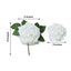 24 Roses 5" White Artificial Foam Flowers With Stem Wire and Leaves