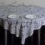 Lace 90"x90" Table Overlay Square Tablecloth White - Classic Design for Timeless Celebrations