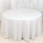 100% Cotton 120" Round Tablecloth White Linen - Seamless, Soft & Breathable Table Cover