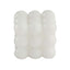 2-Pack Decorative Paraffin Wax Candles Bubble Cube Design White - Unscented Long Burning Pillar Candle Set 2"