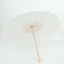 2-Pack Paper and Bamboo Parasol Umbrellas White - Perfect Bridal Shower Photo Props and Table Decorations 32"