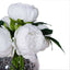 5 Flower Head White Peony Bouquet Artificial Silk Peonies Spray