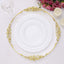 10-Pack Plastic Dinner Plates White Basketweave Rim - Durable Disposable Dinner Plates 10"