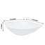 4-Pack Plastic Serving Bowls White Square - Lightweight Medium Disposable Dishes for Events 32oz