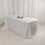 Premium Crushed Velvet 90"x132" Rectangle Tablecloth White - Reusable Soft & Graceful Seamless Table Cover