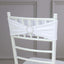 5 Pack Stretch Spandex Chair Sashes White - Classy Reusable Chair Bands with Silver Diamond Ring Slide Buckle 5"x14"