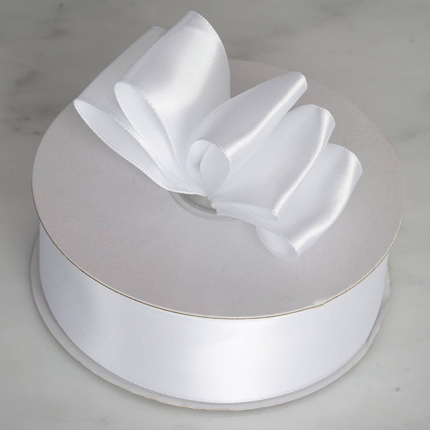 50 Yards 1.5" White Single Face Decorative Satin Ribbon