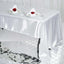 Satin Rectangular 60"x126" Tablecloth White - Smooth and Lustrous Finish for Weddings and Parties