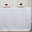 Fitted Polyester 72"x30" Rectangle Tablecloth White - Durable and Easy to Maintain Table Cover for Weddings & Banquets