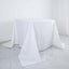100% Cotton 90"x90" Square Tablecloth White Linen - Sophisticated, Soft & Breathable Fabric Table Cover