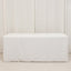 Premium Polyester 6ft Rectangle Tablecloth White Durable Fitted 220GSM Table Cover for Trade Shows & Events