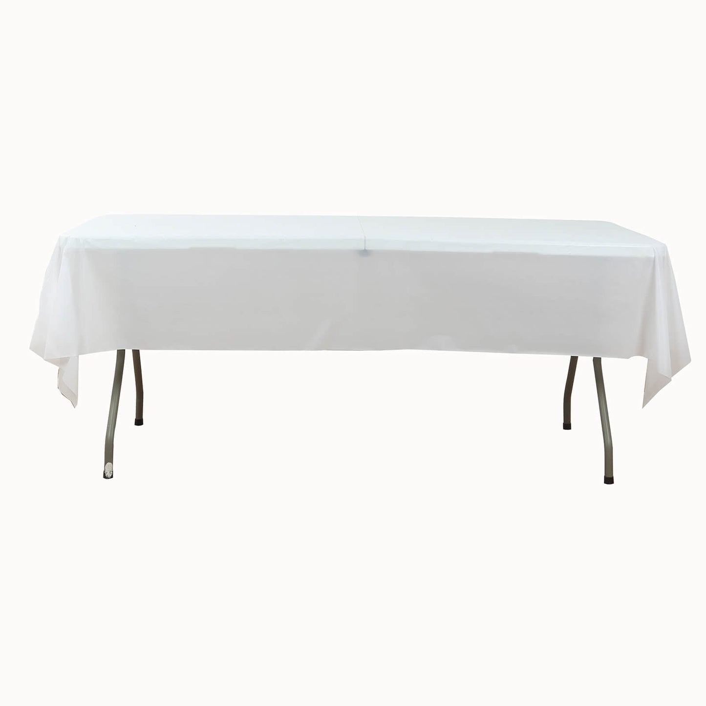 Plastic Table Cover Roll White with Slide Cutter - Customizable Disposable Tablecloth Roll 54"x300ft