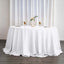 Polyester 132" Round Tablecloth White - Seamless Chic Design for Grand Celebrations