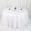 Taffeta 132" Round Tablecloth White - Seamless Accordion Crinkle Design for Exquisite Occasions
