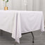 Scuba Rectangular 60"x102" Tablecloth White - Wrinkle Free & Stain Resistant Table Cover for Weddings and Banquets