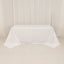 Cotton Blend 90"x132" Rectangle Tablecloth White - Seamless Wrinkle-Resistant Design for Classy Occasions