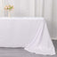 Polyester 90"x156" Rectangle Tablecloth White - Rounded Corners and Seamless Design for Luxe Events