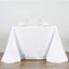 Polyester Square 90"x90" Tablecloth White - Wrinkle-Resistant & Durable Table Cover for Events