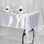 Satin Rectangular 60"x102" Tablecloth White - Smooth and Lustrous Finish for Weddings and Parties