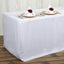 Fitted Polyester 48"x30" Rectangle Tablecloth White - Durable Table Cover for Everyday Use