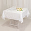Lamour Satin 54"x54" Table Overlay Square Tablecloth White - Durable & Silk-Like Table Cover for Weddings & Parties