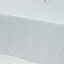 Scuba Rectangular Tablecloth 90"Ã—156" White with Rhinestone Accents â€“ Seamless, Wrinkle-Free, Stain-Resistant Event Linen