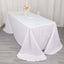 Polyester 90"x132" Rectangle Tablecloth White - Rounded Corners and Seamless Design for Sophisticated Gatherings