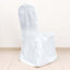 Crinkle Crushed Taffeta Chair Cover for Banquet Chairs White - Reusable Chic Wedding Decor