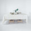 Faux Linen 60"x126" Rectangular Tablecloth White - Slubby Textured & Wrinkle Resistant for Weddings and Special Events
