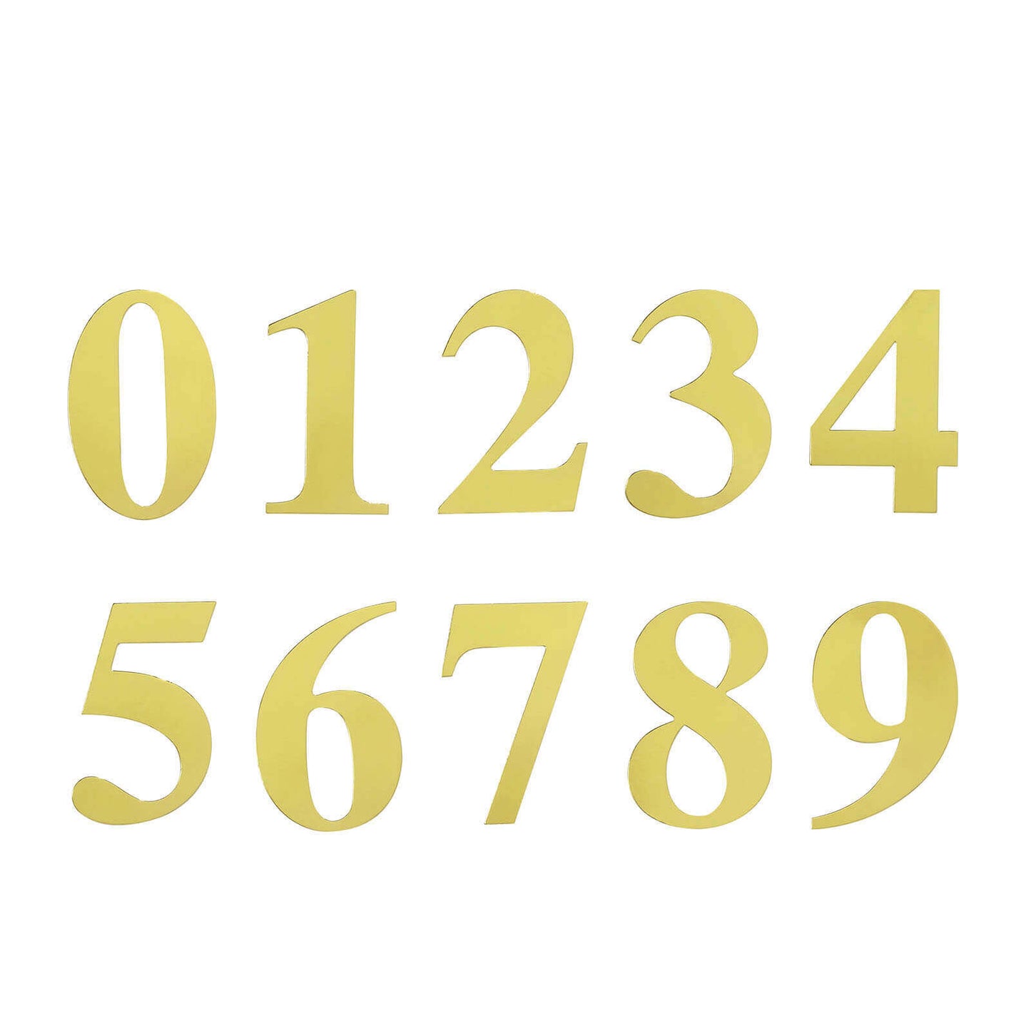 4-Pack Stickers Banner Custom 0-9 Number "4" Design Gold - Milestone Age and Date Stick-On Numbers 5"