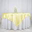 Satin 72"x72" Table Overlay Square Tablecloth Yellow - Smooth Finish Table Cover