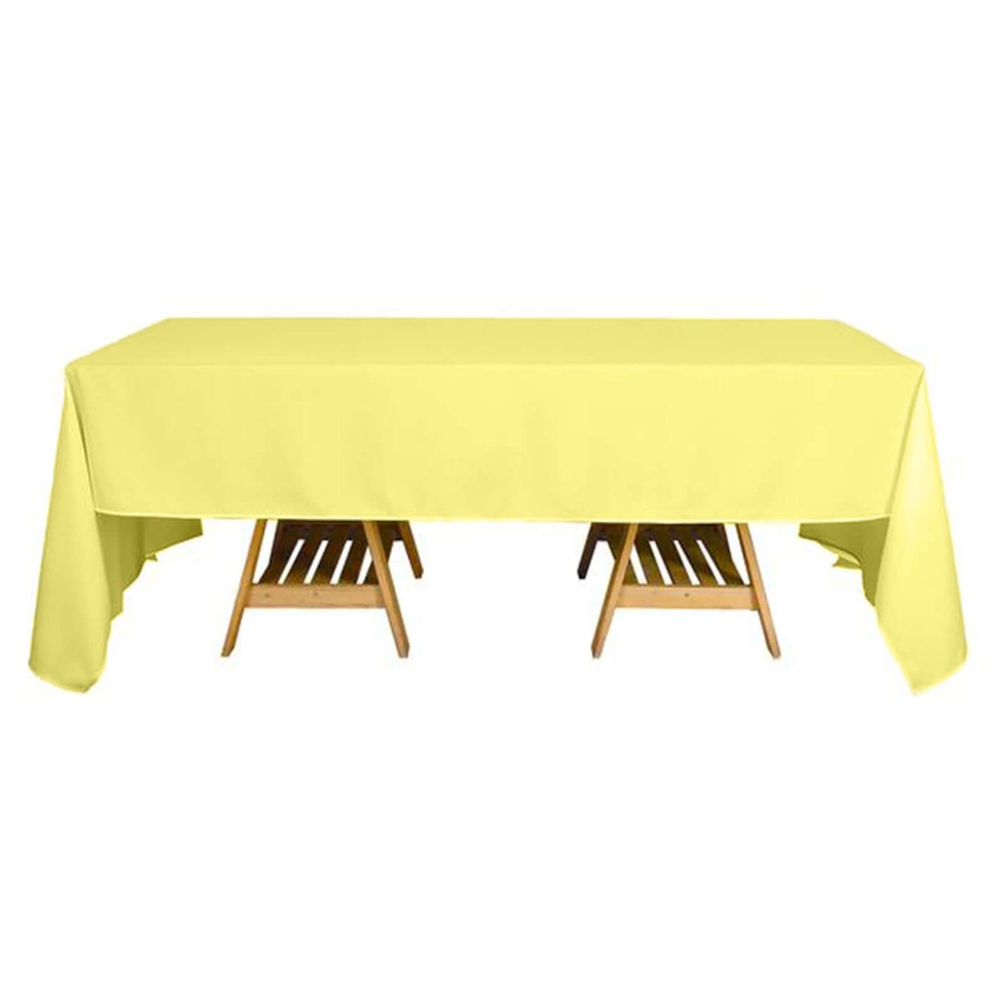 Polyester 60"x126" Rectangle Tablecloth Yellow - Wrinkle-Resistant Table Cover