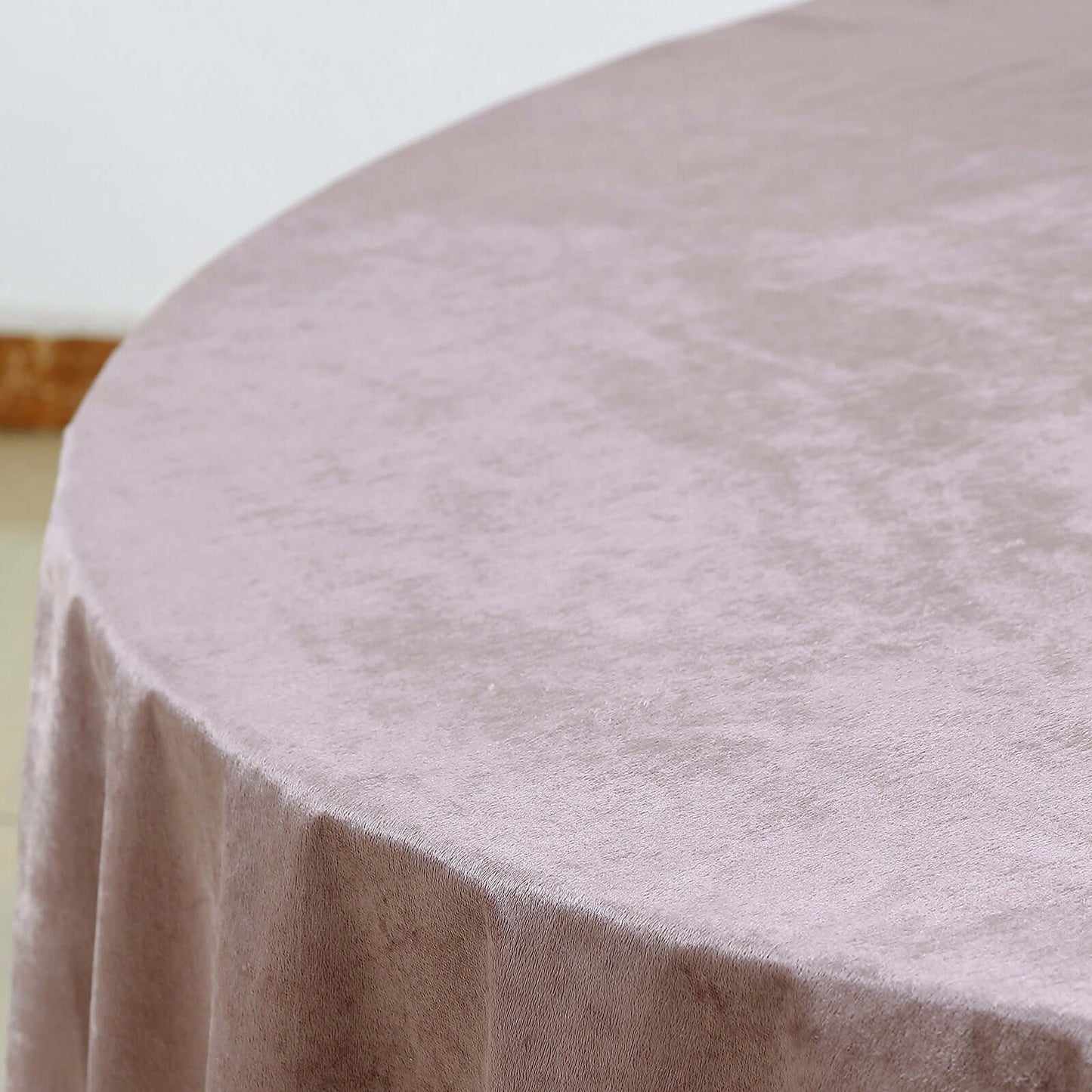 Velvet 72"x72" Table Overlay Square Tablecloth Mauve - Premium Soft Finish Table Topper