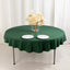 Scuba Round 70" Tablecloth Hunter Emerald Green - Wrinkle Free & Stain Resistant Table Cover