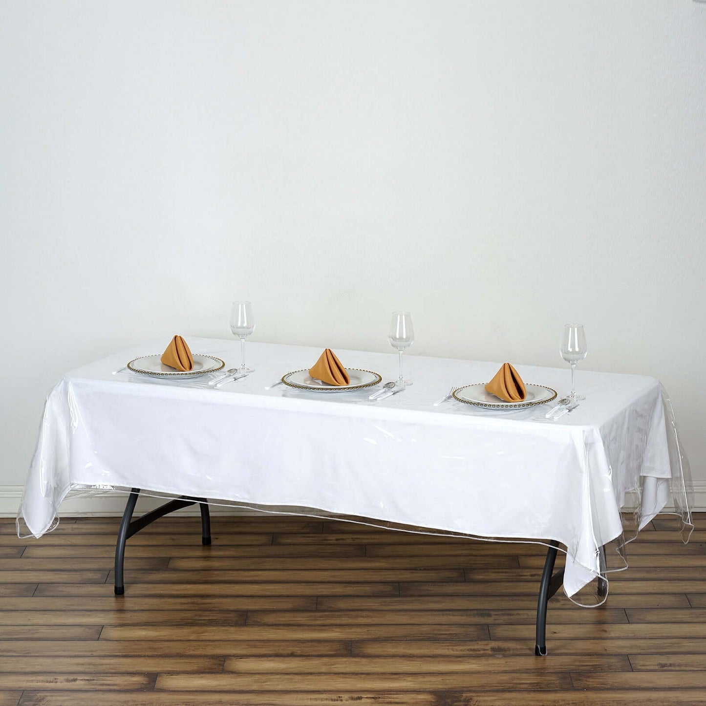 Vinyl Tablecloth Clear Eco-Friendly Rectangle - Sturdy PVC Tablecloth 60"x90" 10 Mil Thick