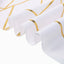Polyester 9ft Table Runner White with Gold Foil Geometric Pattern - Modern & Stylish Table Decor
