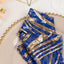 Sequin Mesh 20"x20" Napkin Royal Blue Gold - Wave Embroidered Reusable Napkin
