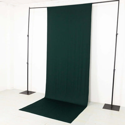 Hunter Emerald Green 4-Way Stretch Spandex Event Curtain Drapes, Wrinkle Free Backdrop Event Panel with Rod Pockets - 5ftx14ft