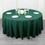 Premium Polyester 108" Round Tablecloth Hunter Emerald Green - Wrinkle-Resistant 220GSM Table Cover
