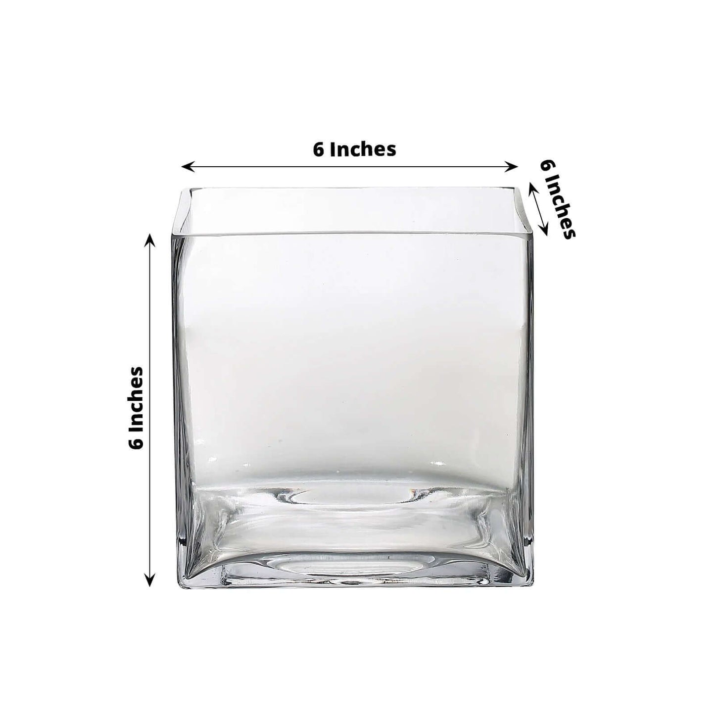 6-Pack Glass Flower Vases Heavy Duty Clear - Premium Table Centerpieces for Weddings 6"