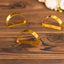 4 Pack 2" Shiny Gold Metal Semicircle Napkin Rings, D-Shaped Serviette Buckle Napkin Holders
