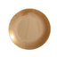 10-Pack Plastic 10" Round Dinner Plates in Gold with Gold Rim - Glossy Disposable Party Plates