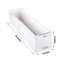 White Wood Planter Rectangular Box 30"x6"- Durable Decor with Removable Plastic Liner for Tables