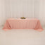 Lamour Satin 90"x156" Rectangle Tablecloth Dusty Rose - Luxurious, Soft Seamless Table Cover