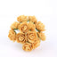 48 Roses 1" Gold Real Touch Artificial DIY Foam Rose Flowers With Stem, Craft Rose Buds