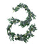 20 LED Garland Fairy String Lights Eucalyptus Leaf Design Willow Green Warm White - Battery Operated Hanging Accent 6ft